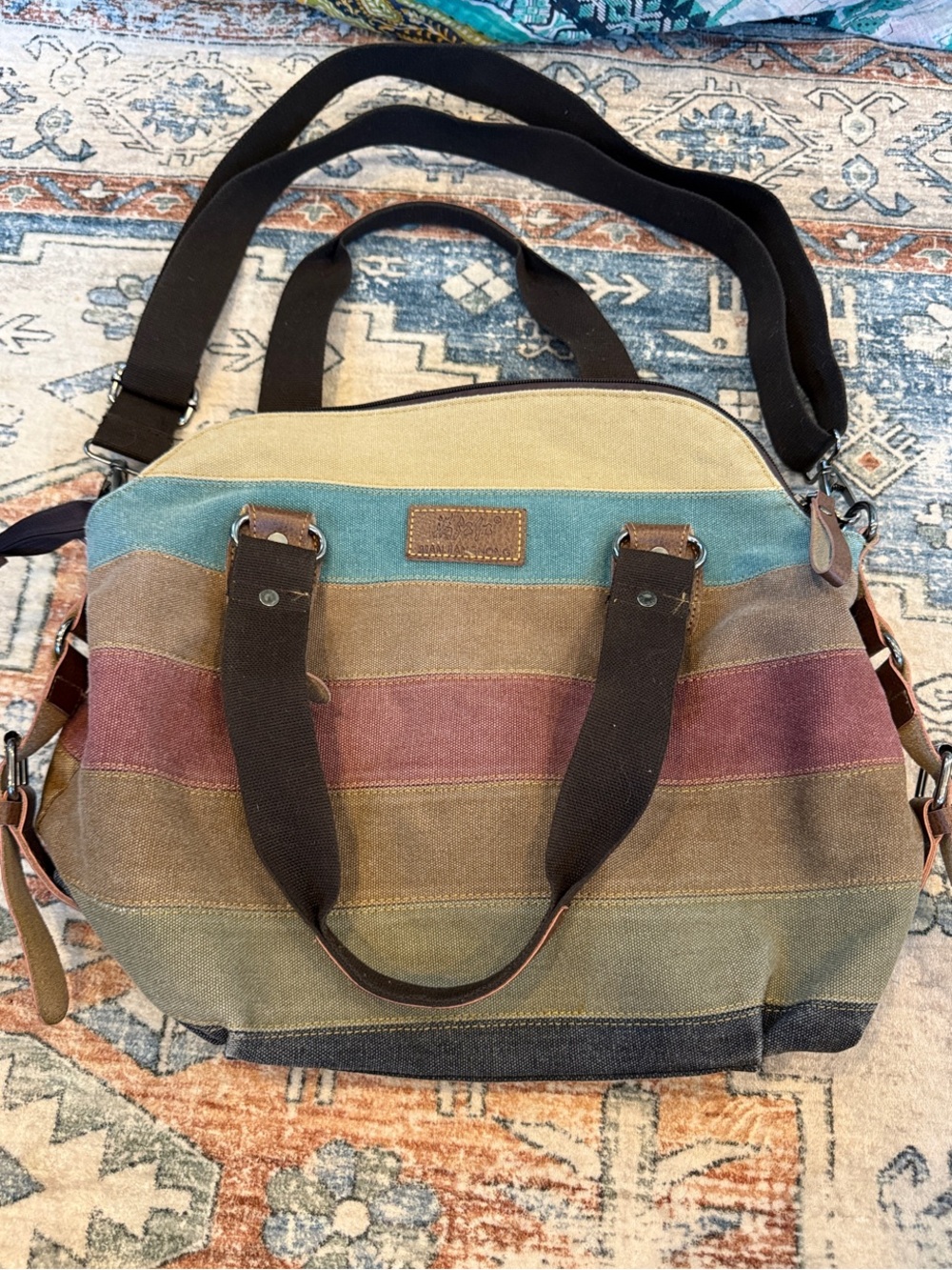 Hot canvas bag shoulder tote purse crossbody messenger satchel woman handbag
